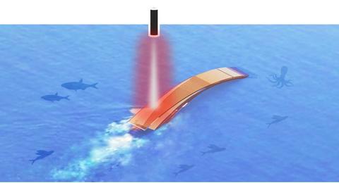 Light-powered soft robots could suck up oil spills